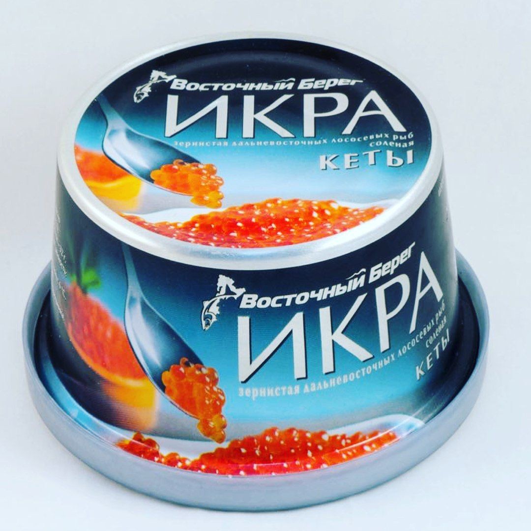 Икра кеты замороженная без консервантов 240гр Восточный берег