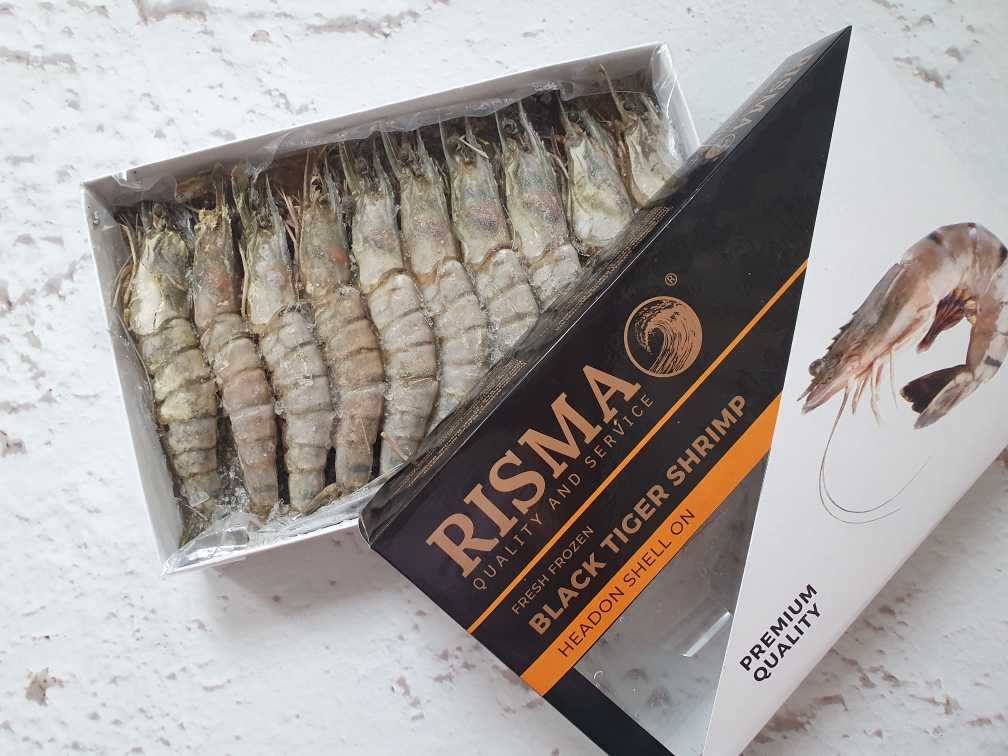 Креветки тигровые Risma 16/20 без головы, глазурь 7-8%